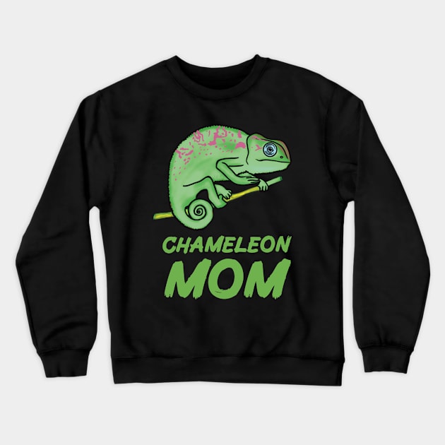 Green Chameleon Mom for Chameleon Lovers Crewneck Sweatshirt by Mochi Merch